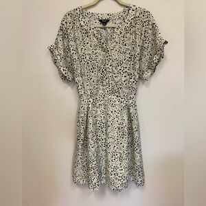 Simply Vera Wang Dress Short Sleeve Belted Print Shirt Size XXL